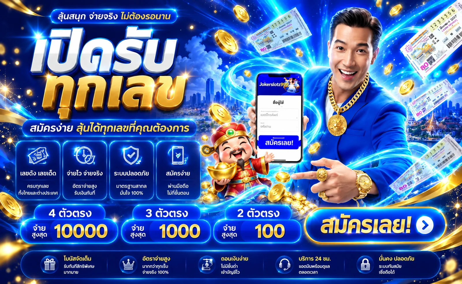 บริการออนไลน์ Jokerslotz999 พร้อมหน้าสมัครบนมือถือ