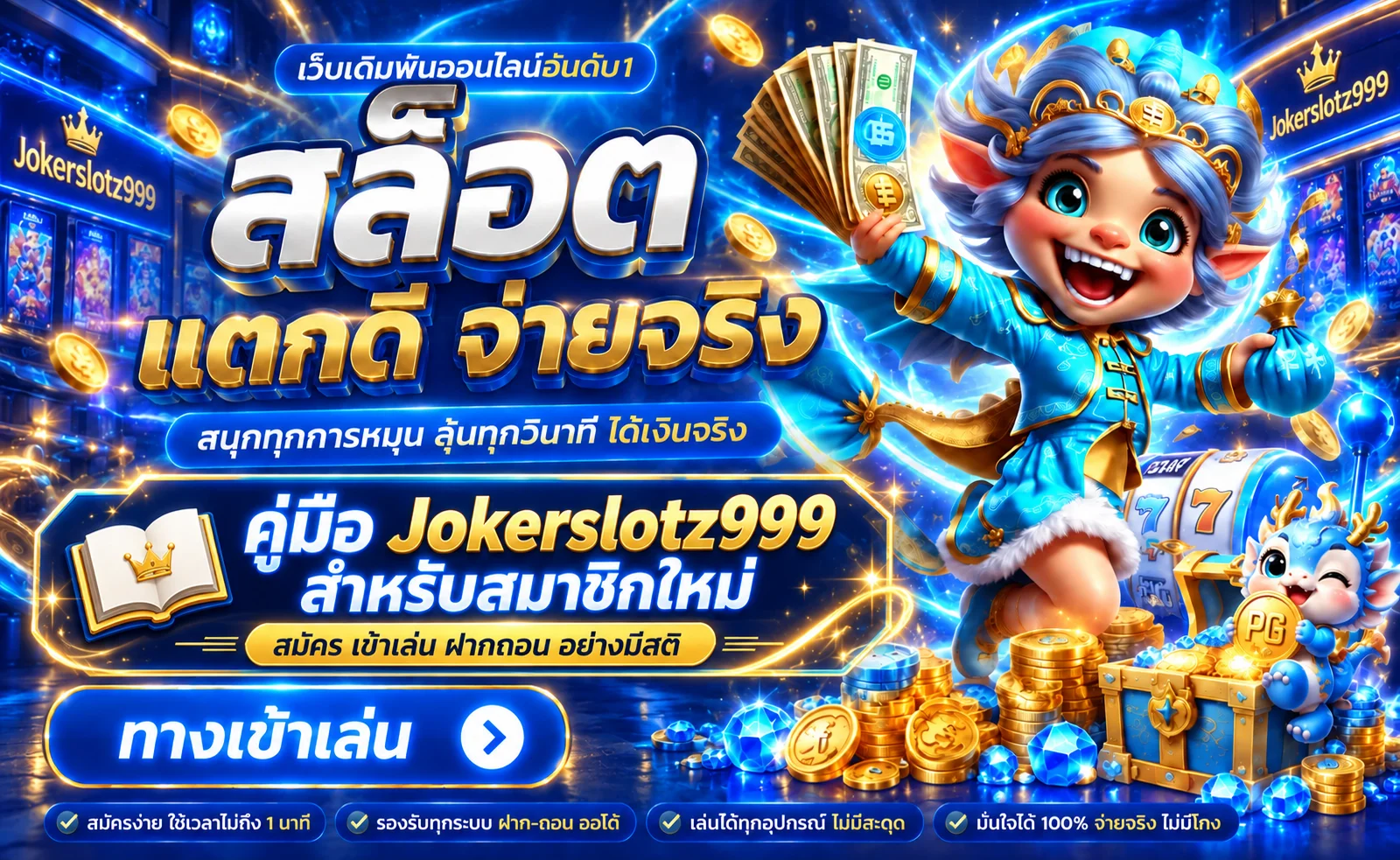 Jokerslotz999 คู่มือสมาชิกใหม่ สมัคร ฝากถอนปลอดภัย